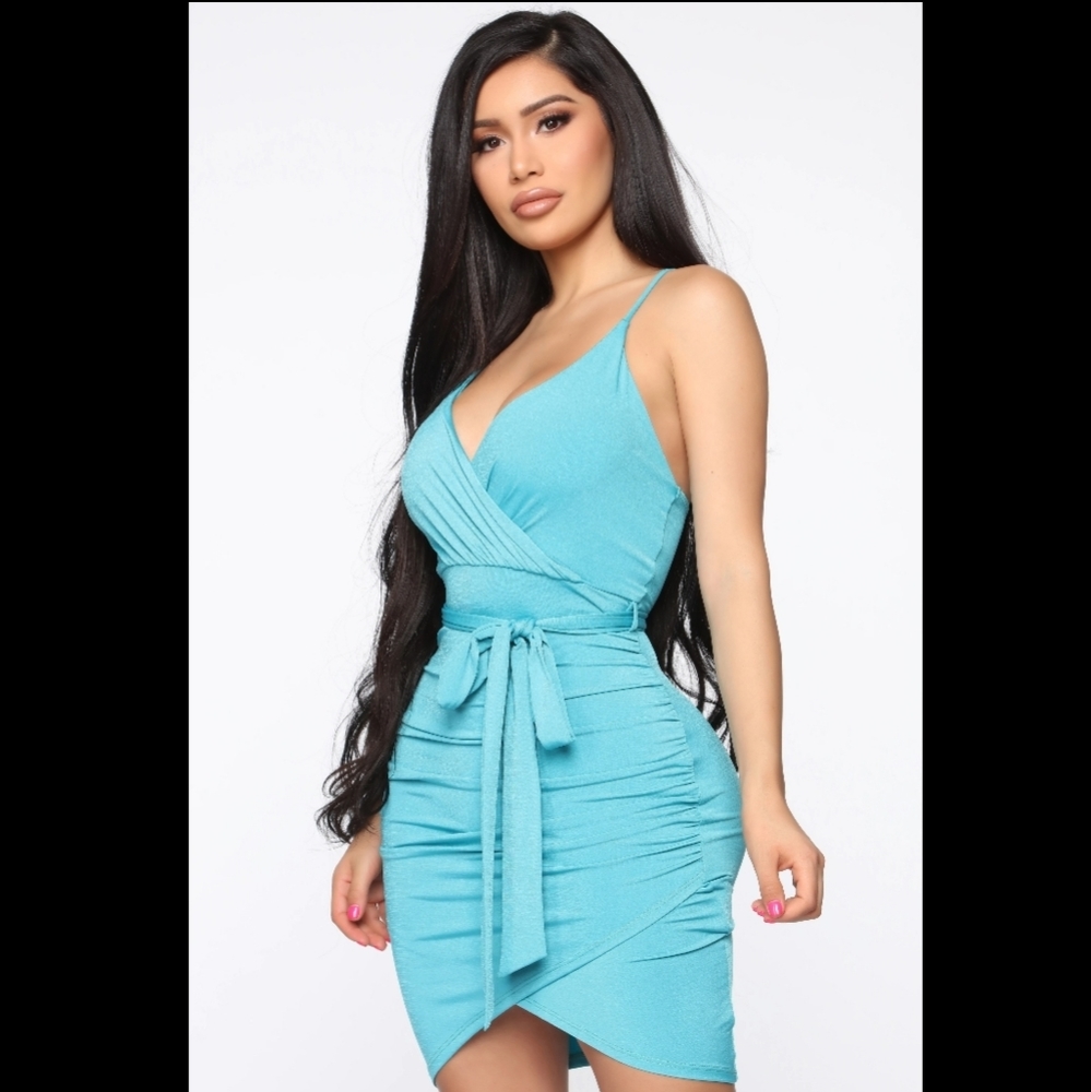 Fashion Nova Abigail Ruched Mini Dress